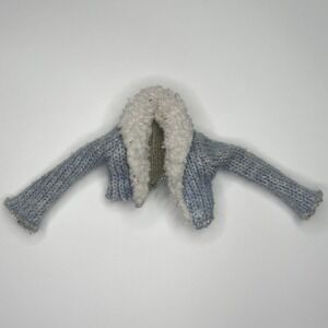 Vintage Barbie Fashion Fever Pack Blue‎ And Silver Fashion Fur Jacket Only